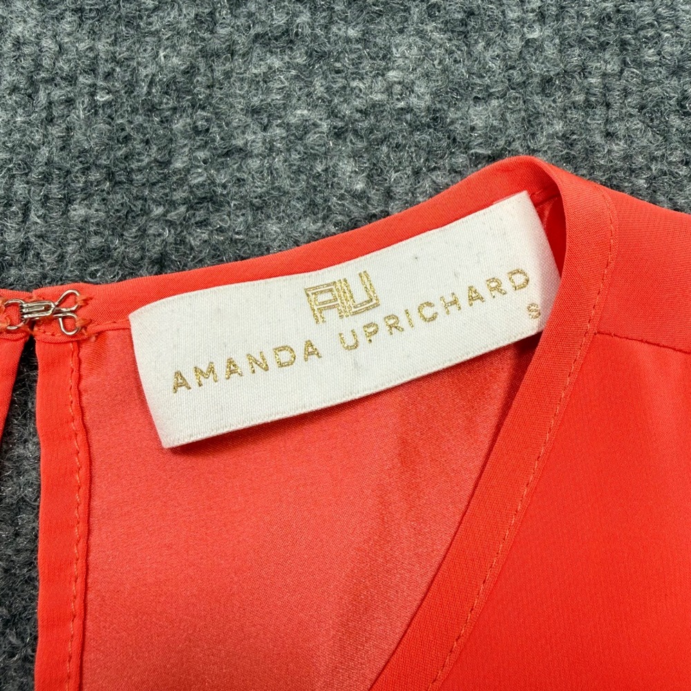 Amanda Uprichard Coral 100% Silk Sleeveless Keyhole Shift Dress Made in USA - Picture 2 of 6